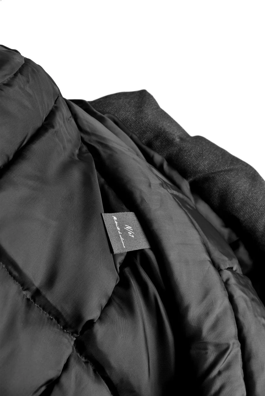 N/07 Mods Down Coat / Salt'npepper Canvas (DARK GREY) - Image 37