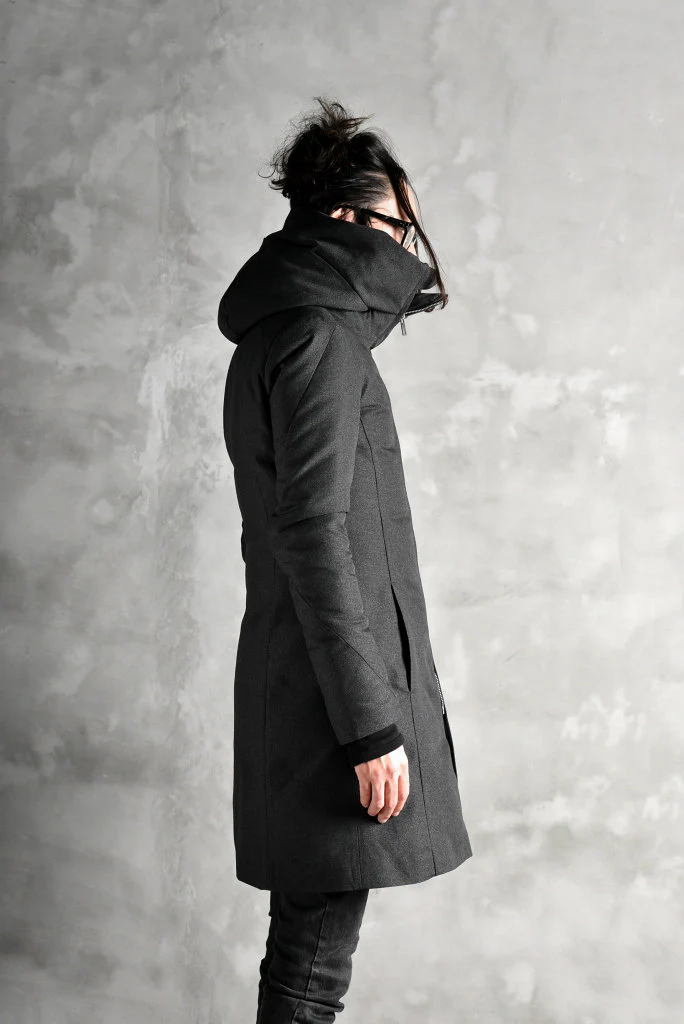 N/07 Mods Down Coat / Salt'npepper Canvas (DARK GREY) - Image 43