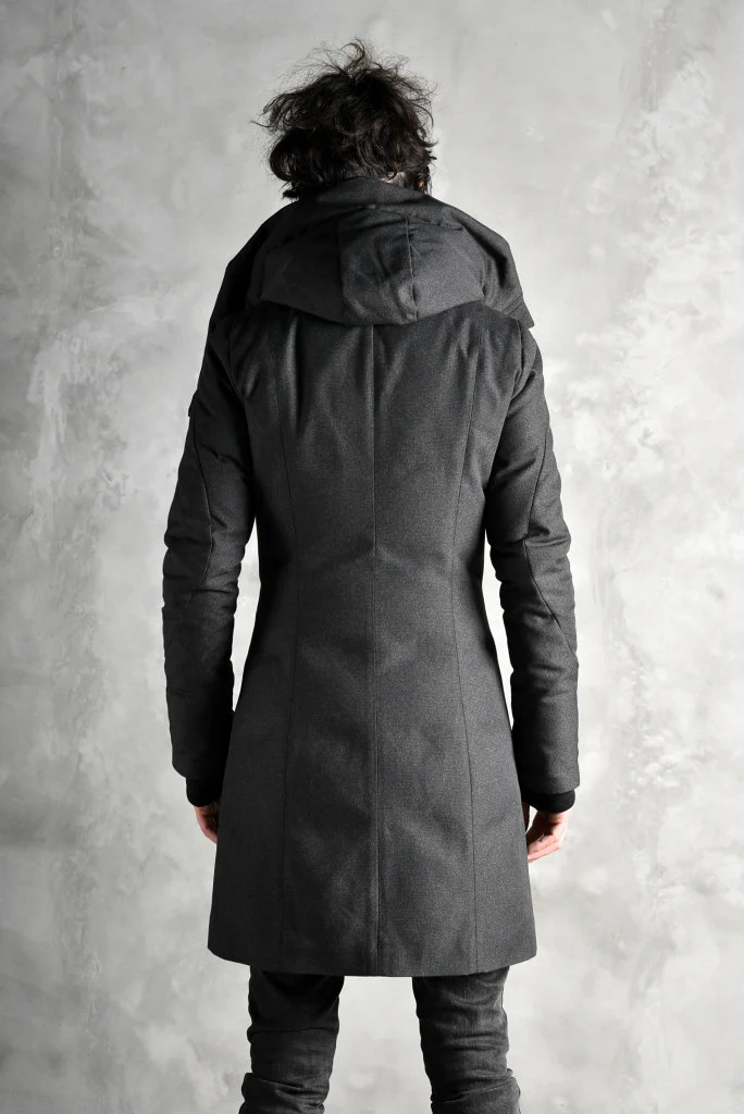 N/07 Mods Down Coat / Salt'npepper Canvas (DARK GREY) - Image 44