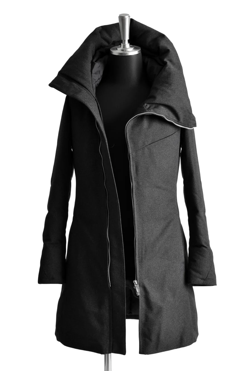 N/07 Mods Down Coat / Salt'npepper Canvas (DARK GREY) - Image 6