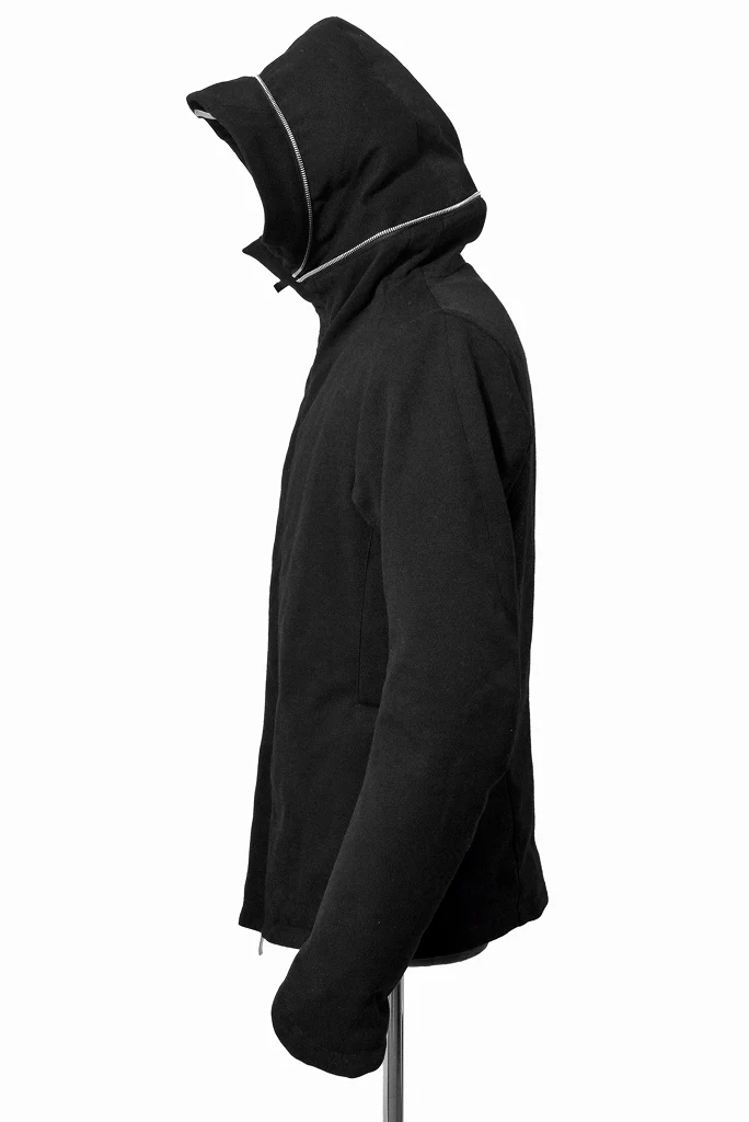 N/07 "MONTICOLA" [cotton/wool doddy tweed | Thinsulate Hi-Loft hooded blouson] (BLACK) - Image 5