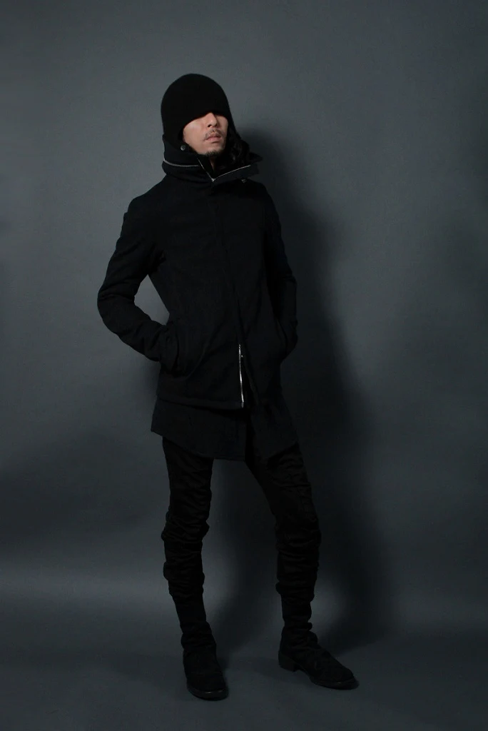 N/07 "MONTICOLA" [cotton/wool doddy tweed | Thinsulate Hi-Loft hooded blouson] (BLACK) - Image 8