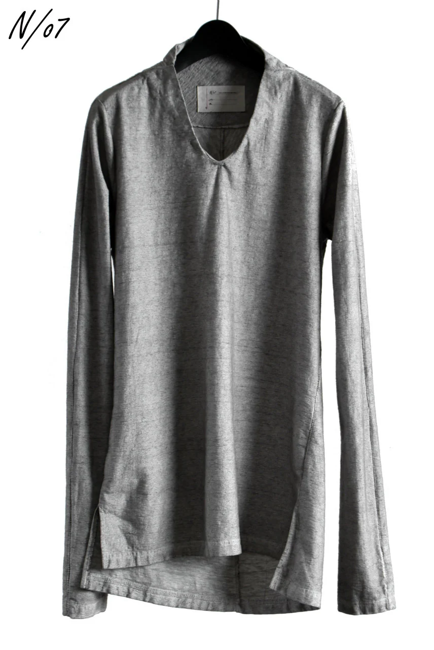 N/07 Neck Follow Jersey Tops / Sumi Ink Dyed (INK)