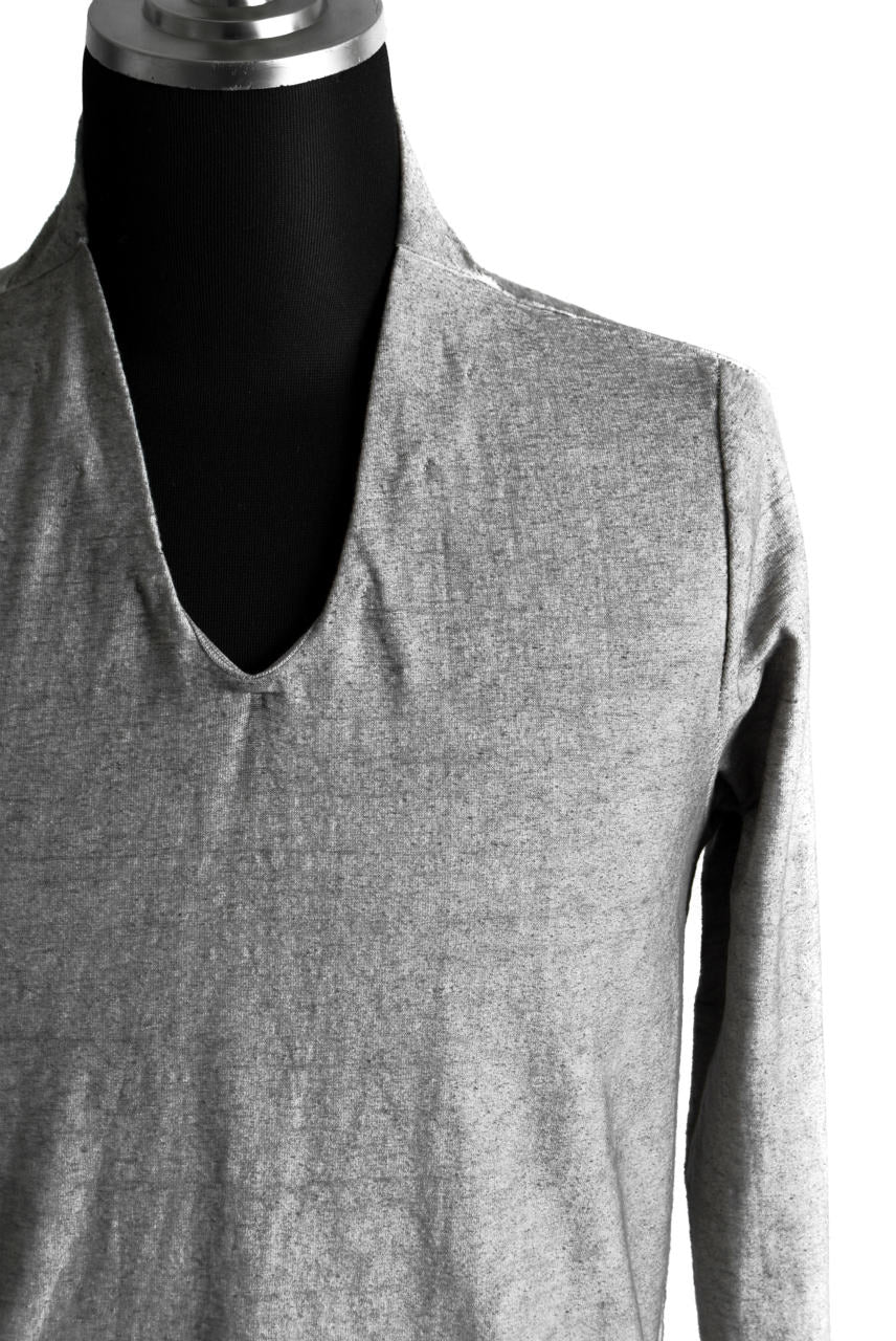 N/07 Neck Follow Jersey Tops / Sumi Ink Dyed (INK) - Image 14
