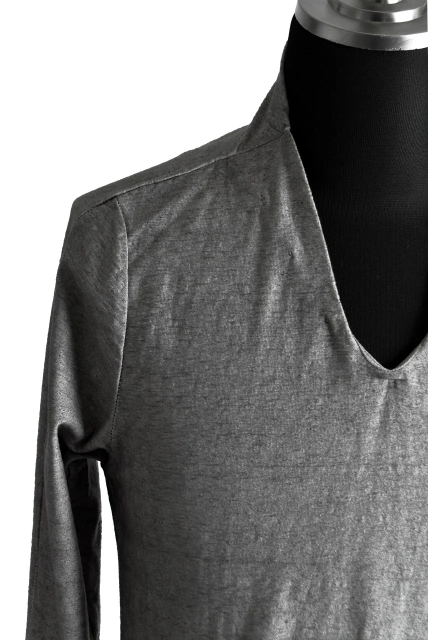 N/07 Neck Follow Jersey Tops / Sumi Ink Dyed (INK) - Image 16