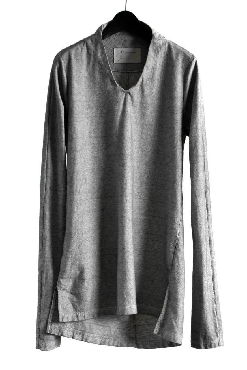 N/07 Neck Follow Jersey Tops / Sumi Ink Dyed (INK) - Image 2