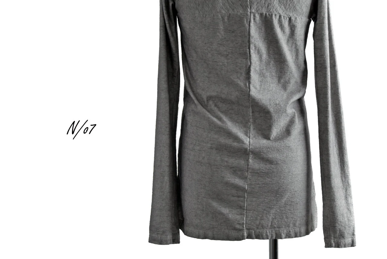 N/07 Neck Follow Jersey Tops / Sumi Ink Dyed (INK) - Image 37