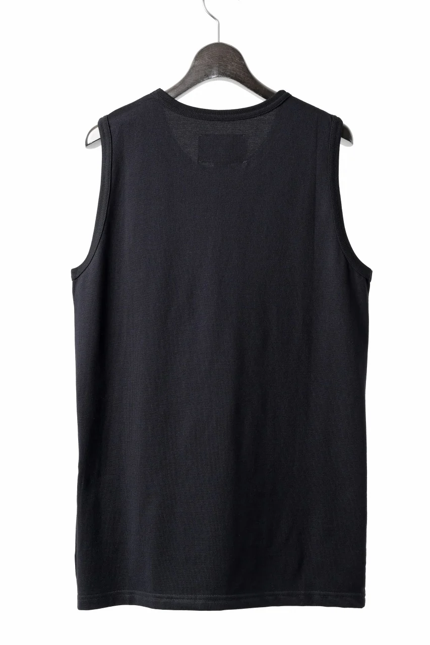 N/07 NO SLEEVE TOP / CLASSIC JERSEY (BLACK) - Image 3