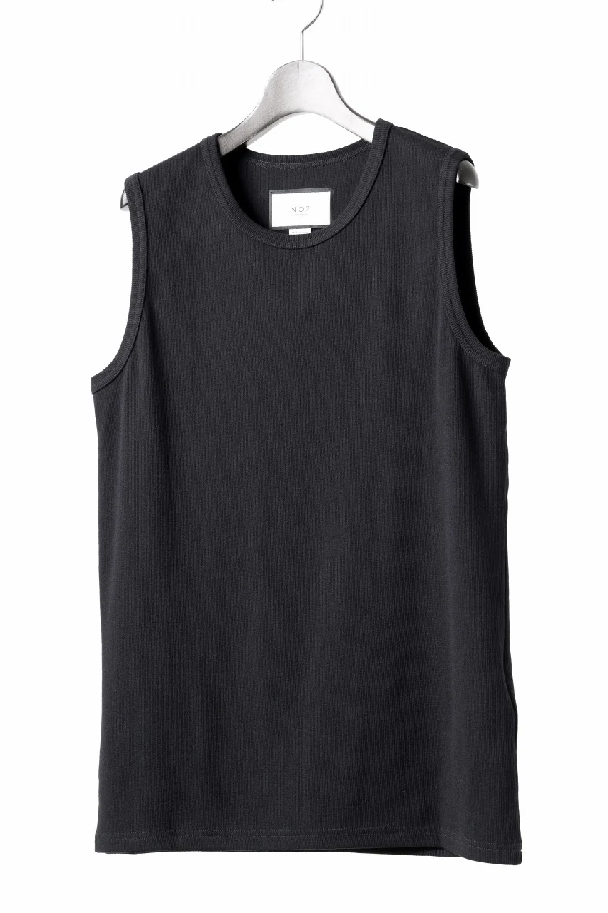 N/07 NO SLEEVE TOP / SUPER STRETCH BARE TELECO (BLACK) - Image 3