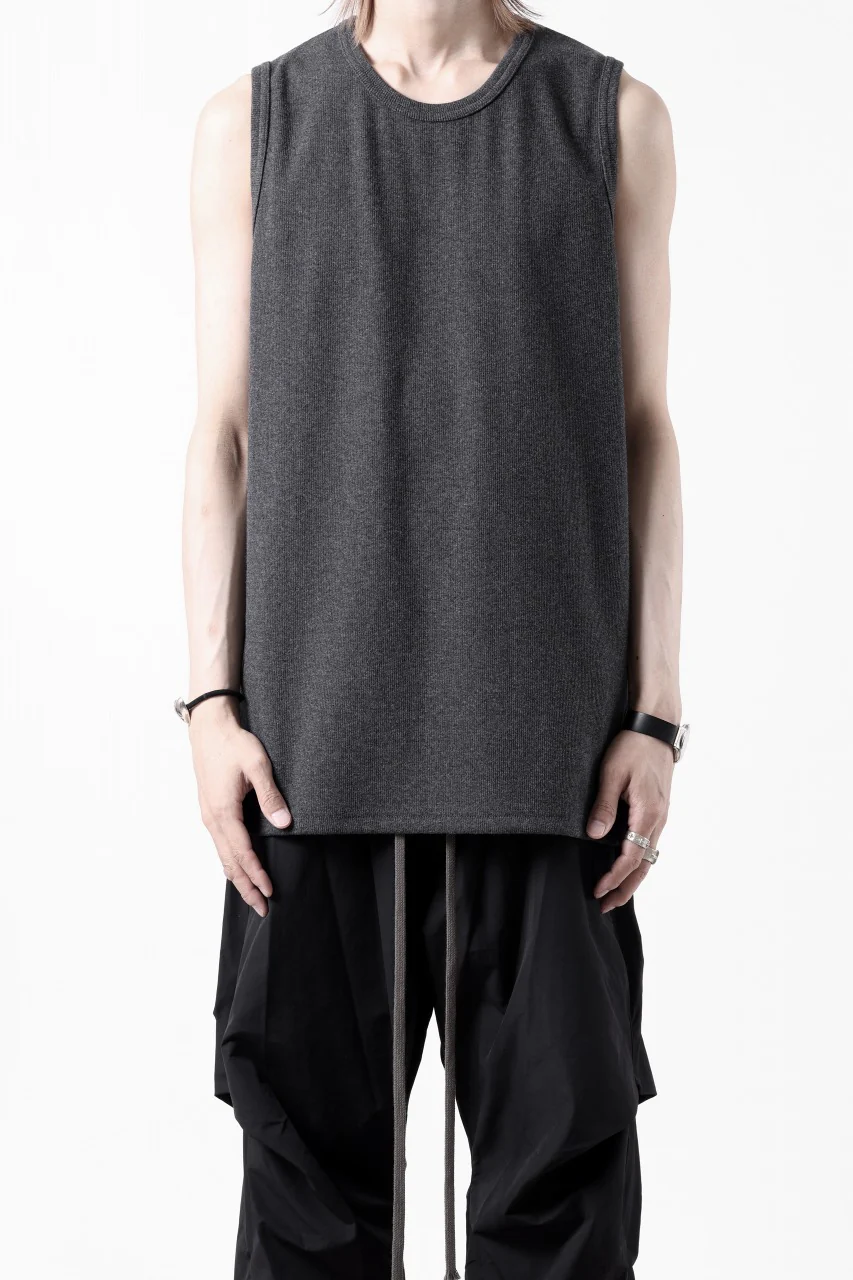 N/07 NO SLEEVE TOP / SUPER STRETCH BARE TELECO (HEATHER GREY) - Image 12