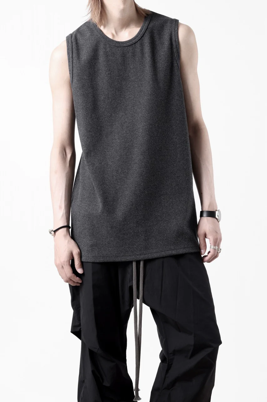 N/07 NO SLEEVE TOP / SUPER STRETCH BARE TELECO (HEATHER GREY) - Image 13