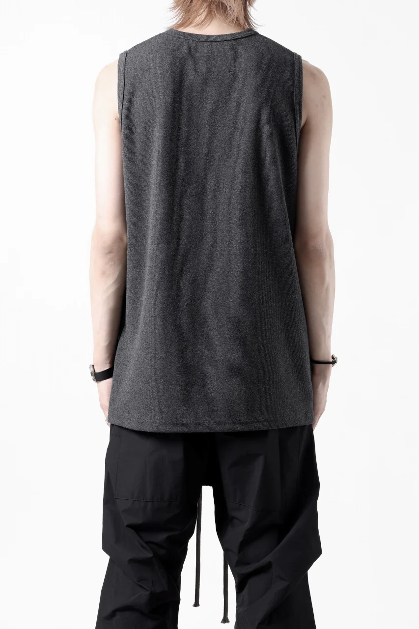 N/07 NO SLEEVE TOP / SUPER STRETCH BARE TELECO (HEATHER GREY) - Image 15