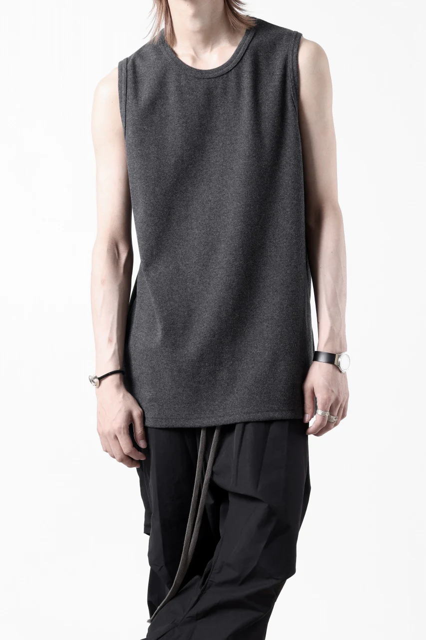 N/07 NO SLEEVE TOP / SUPER STRETCH BARE TELECO (HEATHER GREY) - Image 2