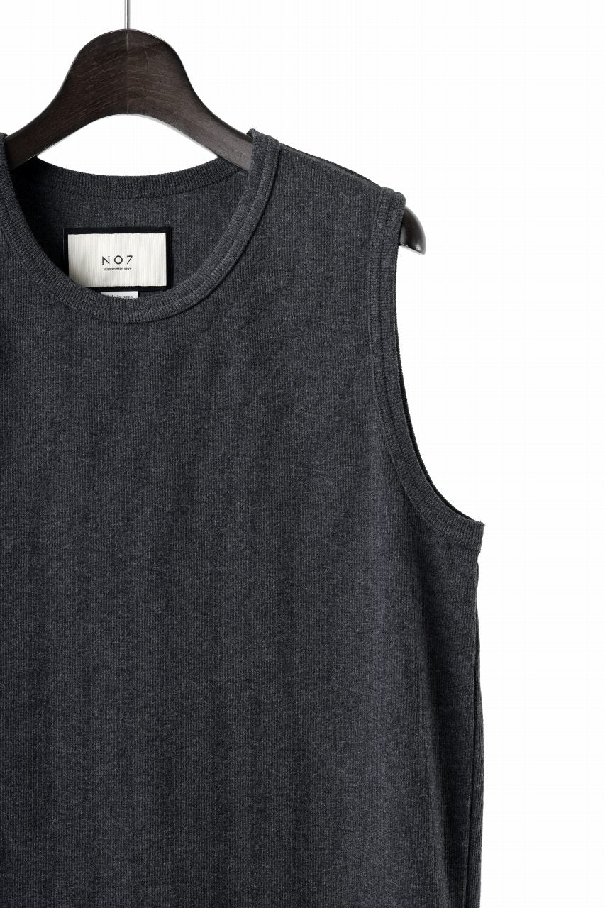 N/07 NO SLEEVE TOP / SUPER STRETCH BARE TELECO (HEATHER GREY) - Image 5