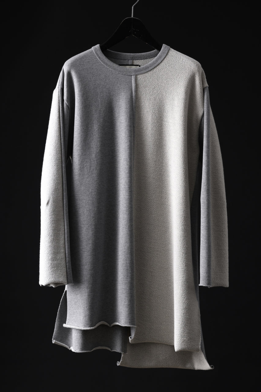 N/07 -one make- FRONT/BACK SWITCHING TOPS / BACK PILE FLEESE (LIGHT GREY)