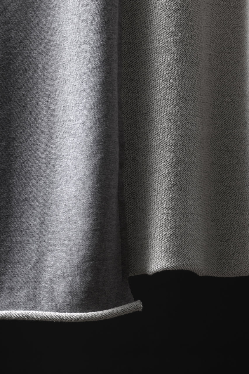 N/07 -one make- FRONT/BACK SWITCHING TOPS / BACK PILE FLEESE (LIGHT GREY) - Image 5