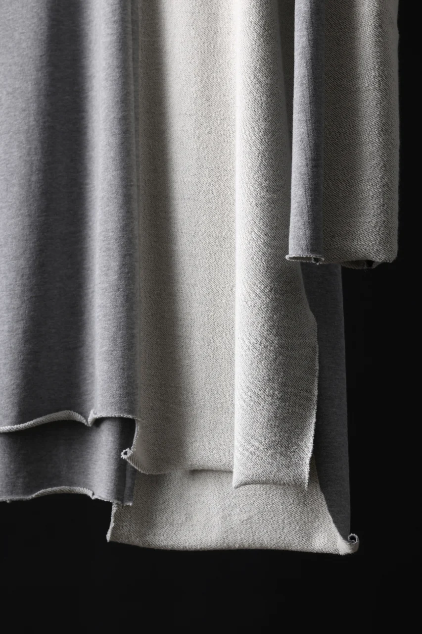 N/07 -one make- FRONT/BACK SWITCHING TOPS / BACK PILE FLEESE (LIGHT GREY) - Image 8