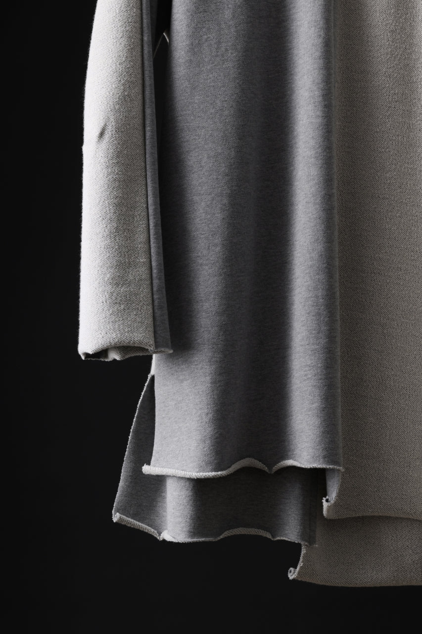 N/07 -one make- FRONT/BACK SWITCHING TOPS / BACK PILE FLEESE (LIGHT GREY) - Image 9