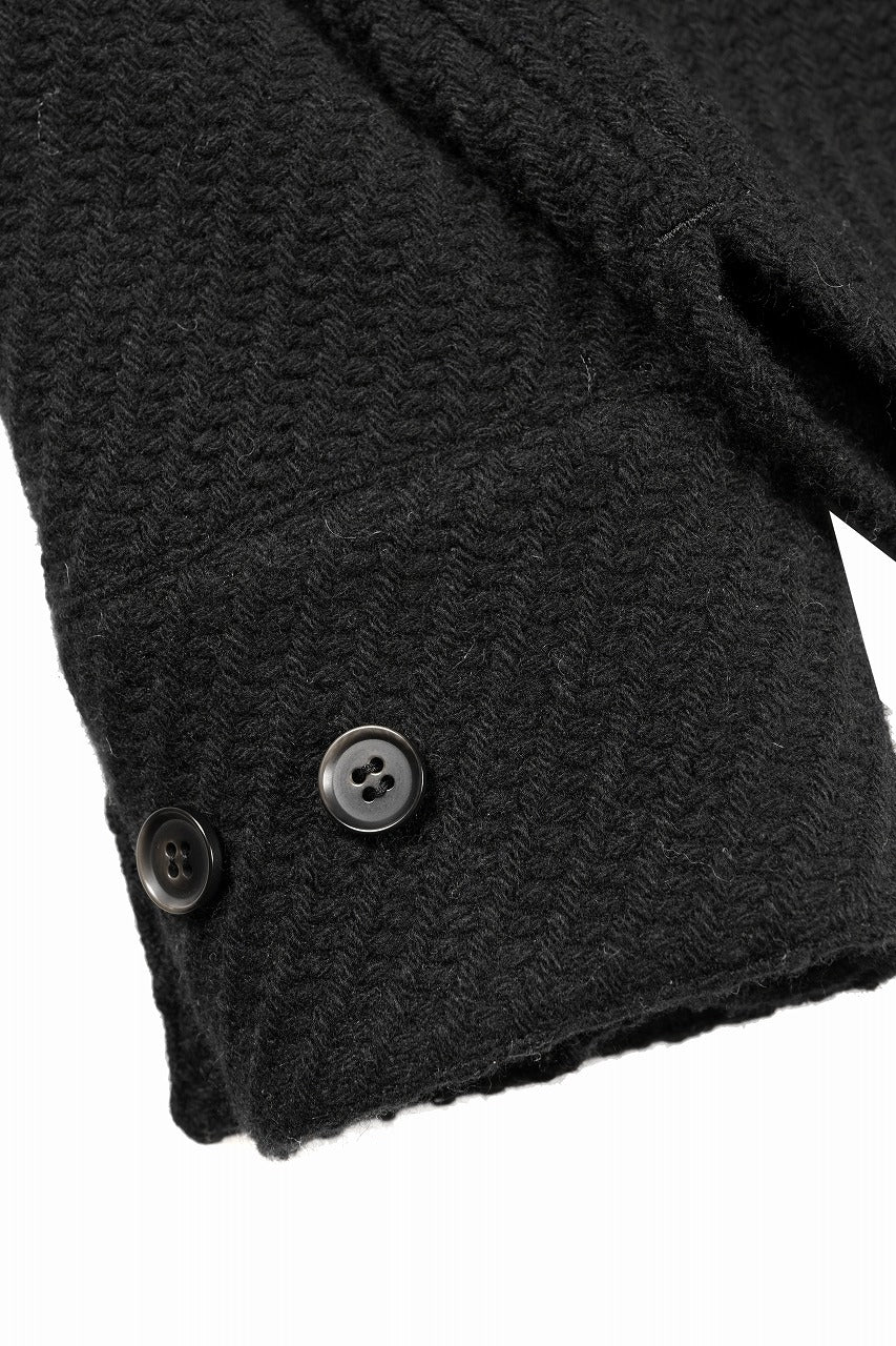 N/07 OPEN COLLAR L/S SHIRT / FRENCH CARZE (BLACK) - Image 11