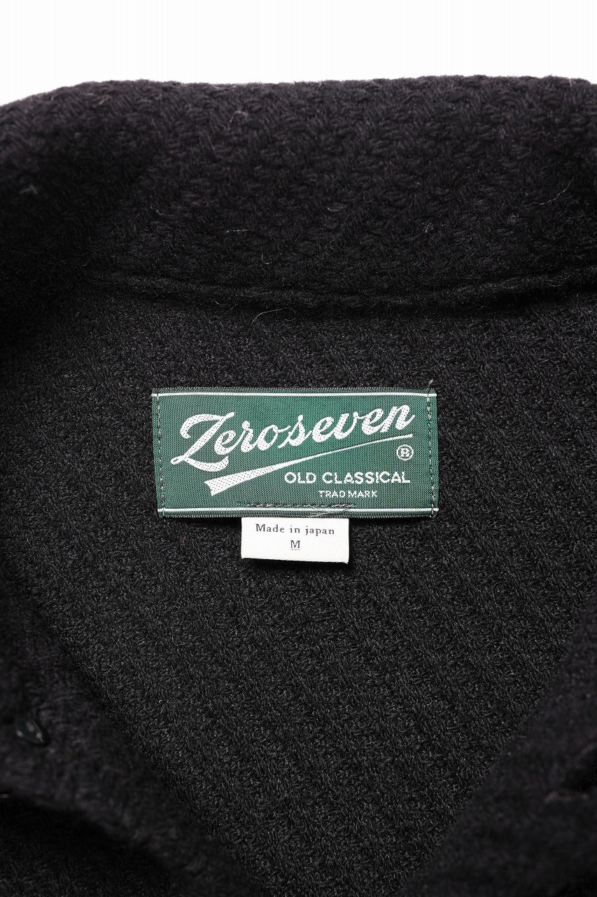 N/07 OPEN COLLAR L/S SHIRT / FRENCH CARZE (BLACK) - Image 6