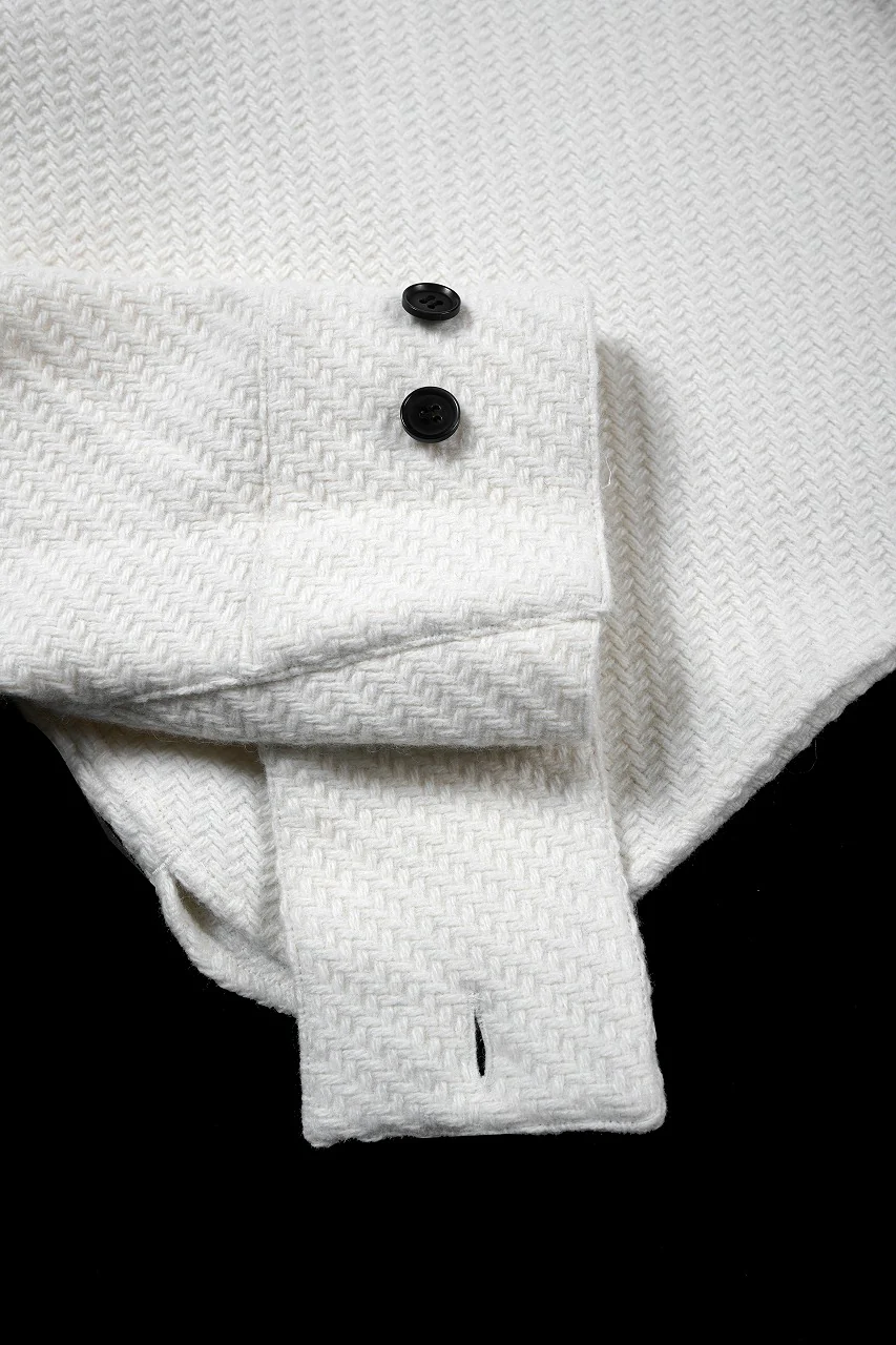 N/07 OPEN COLLAR L/S SHIRT / FRENCH CARZE (WHITE) - Image 10