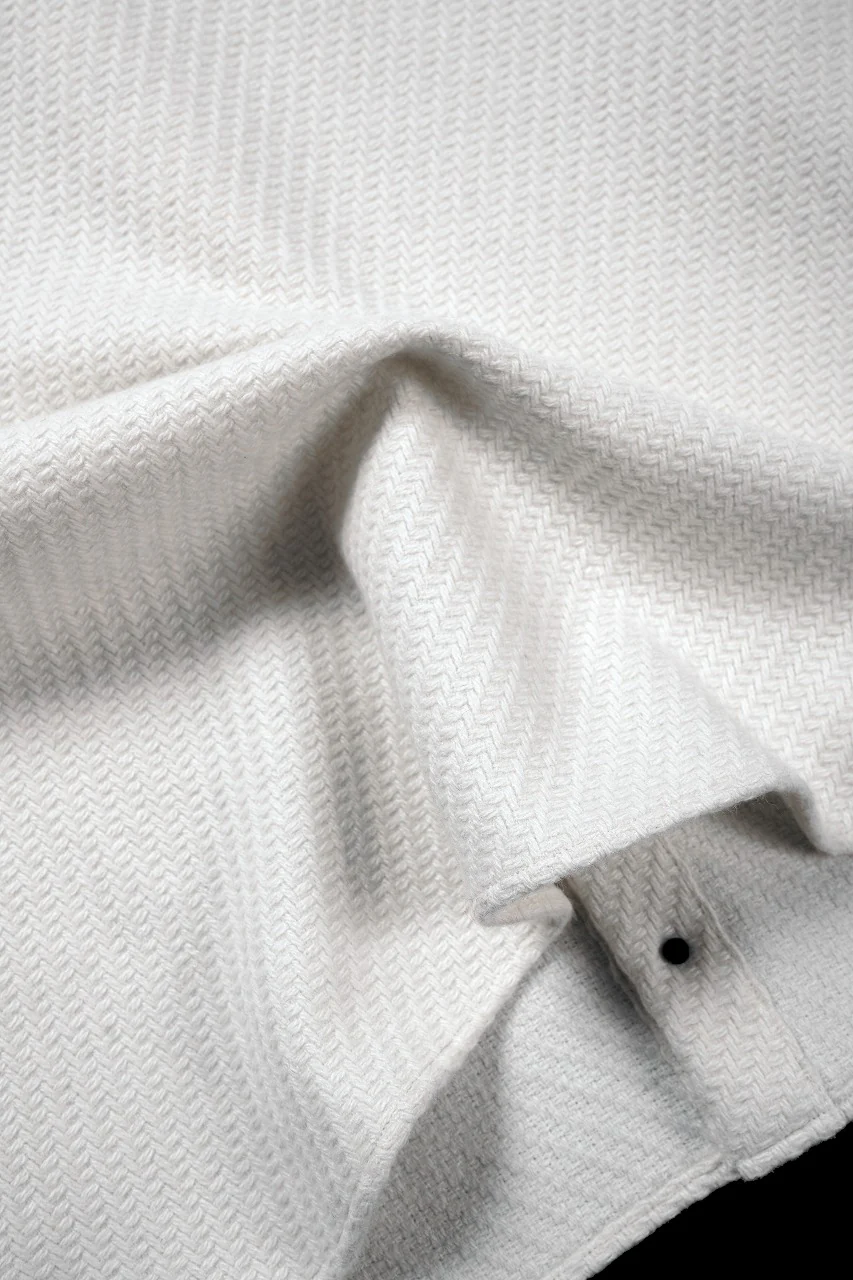 N/07 OPEN COLLAR L/S SHIRT / FRENCH CARZE (WHITE) - Image 14