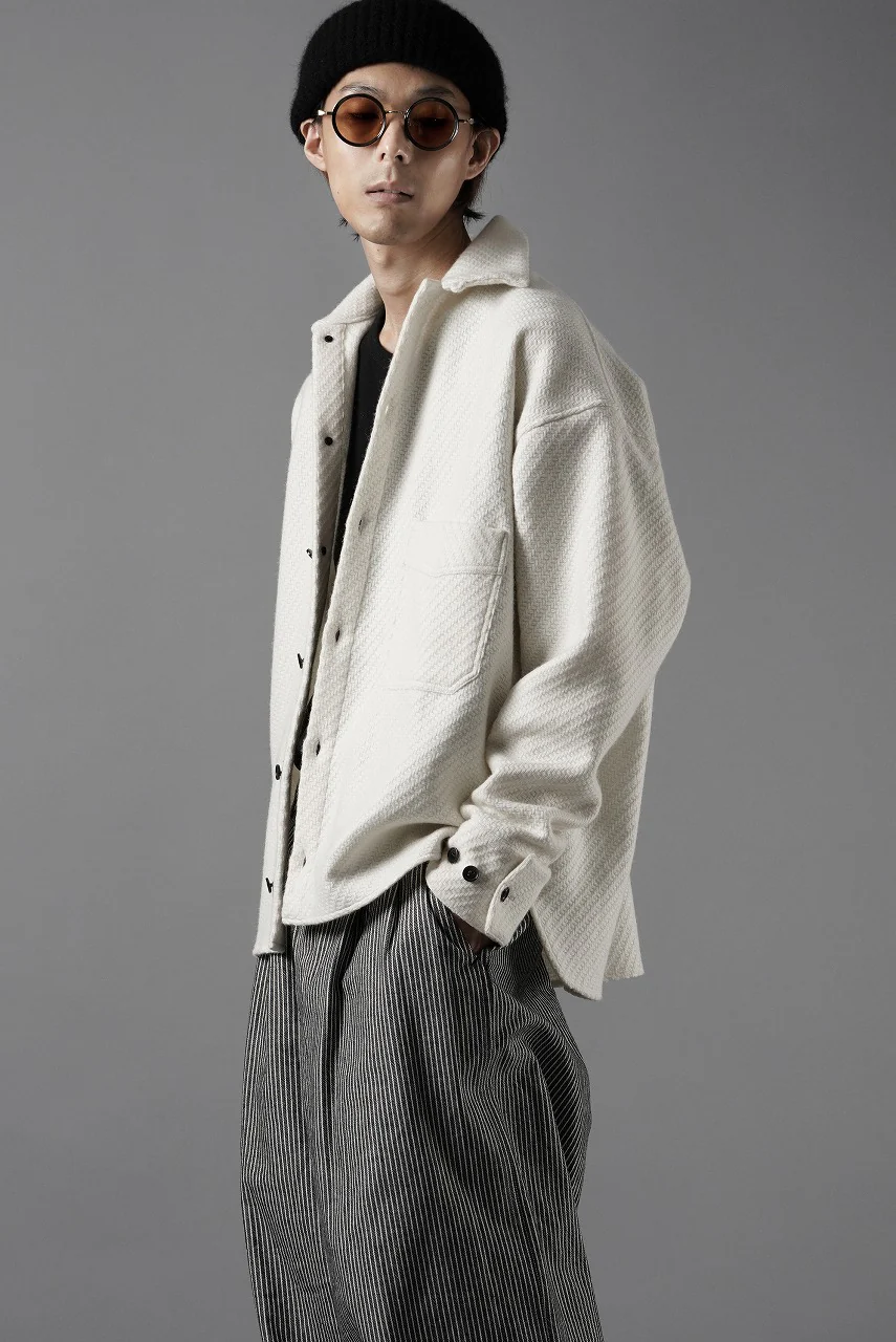 N/07 OPEN COLLAR L/S SHIRT / FRENCH CARZE (WHITE) - Image 17