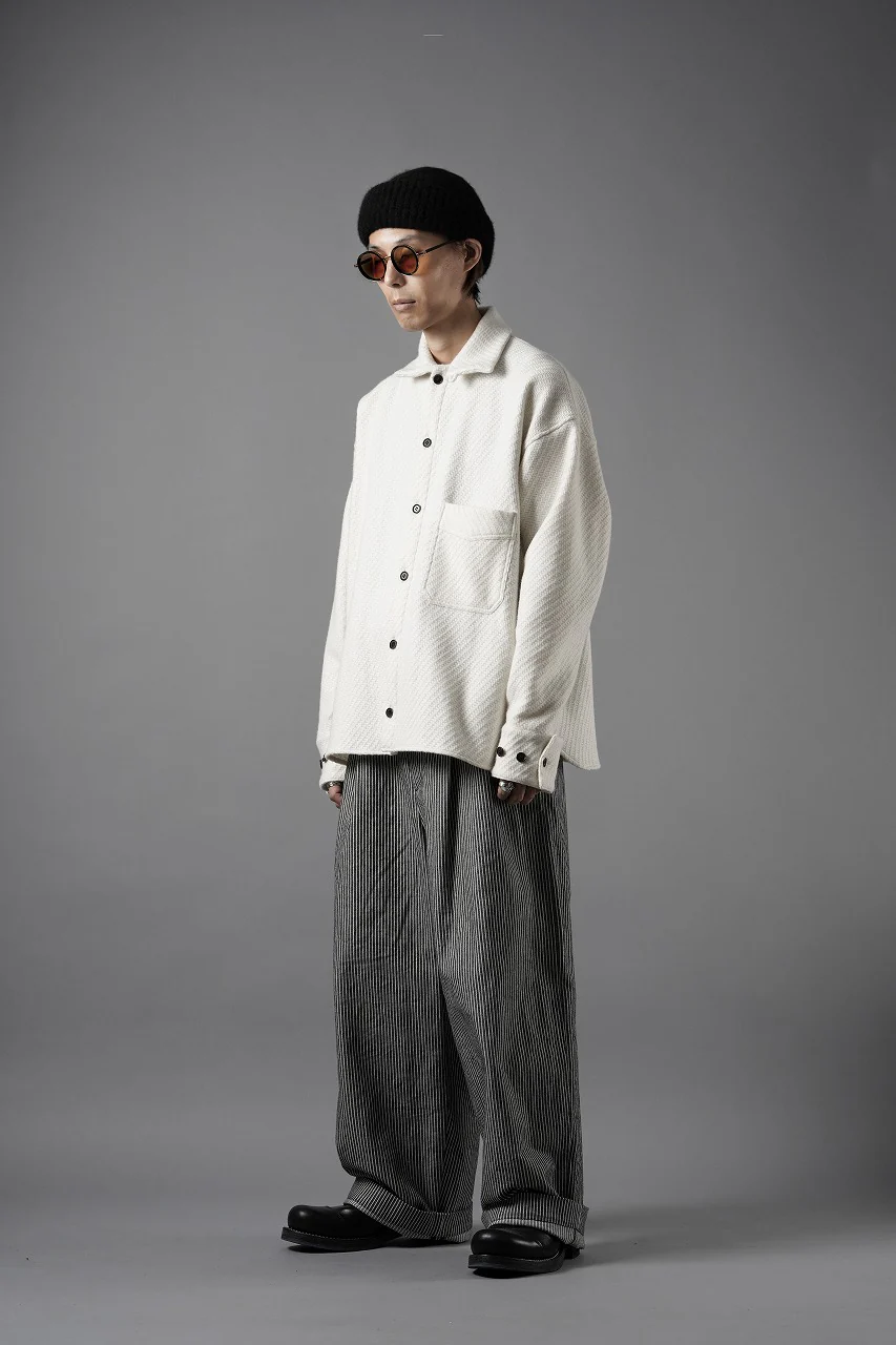 N/07 OPEN COLLAR L/S SHIRT / FRENCH CARZE (WHITE) - Image 20
