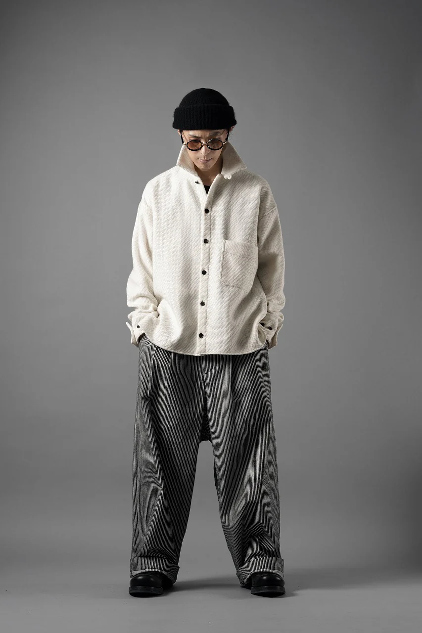 N/07 OPEN COLLAR L/S SHIRT / FRENCH CARZE (WHITE) - Image 21