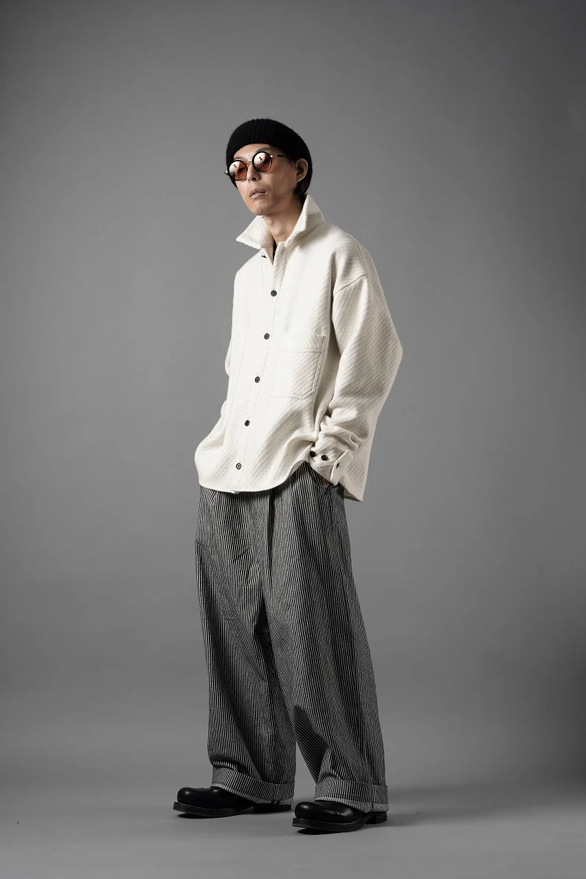 N/07 OPEN COLLAR L/S SHIRT / FRENCH CARZE (WHITE) - Image 22