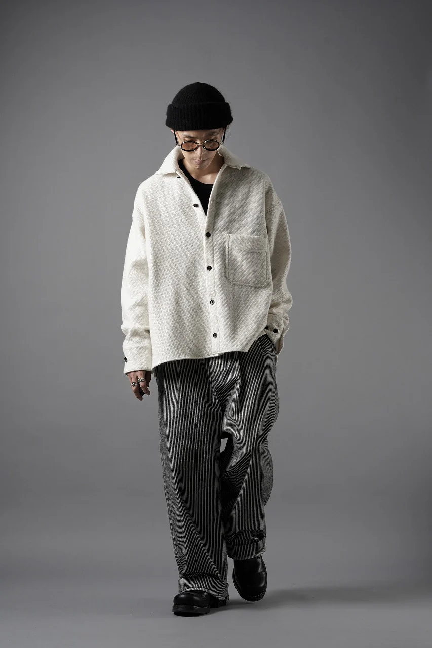 N/07 OPEN COLLAR L/S SHIRT / FRENCH CARZE (WHITE) - Image 23