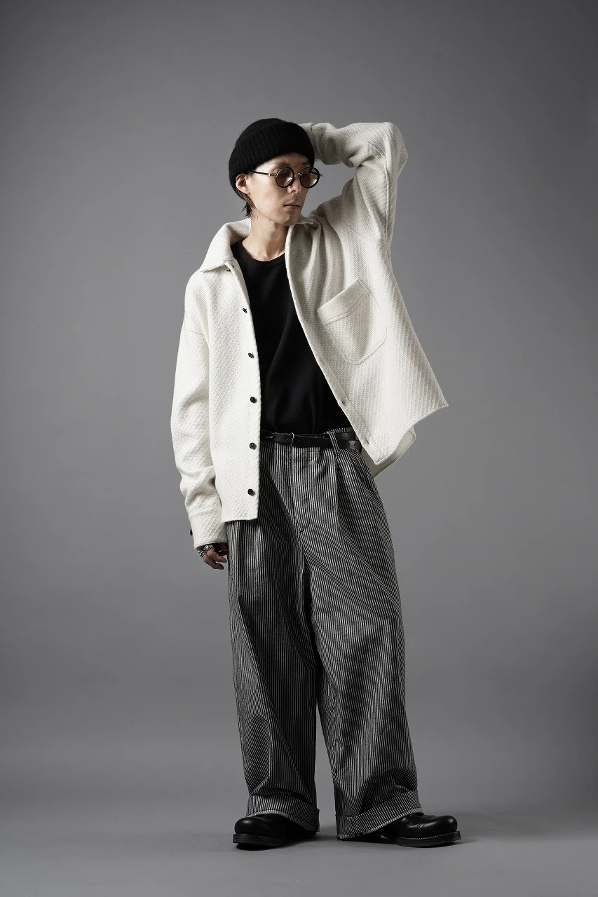 N/07 OPEN COLLAR L/S SHIRT / FRENCH CARZE (WHITE) - Image 26