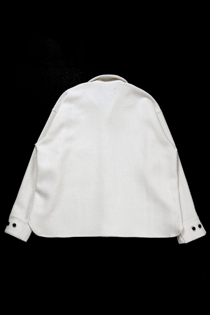 N/07 OPEN COLLAR L/S SHIRT / FRENCH CARZE (WHITE) - Image 3