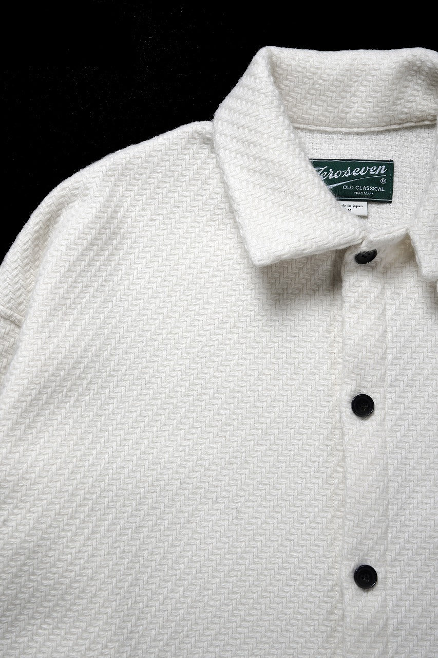 N/07 OPEN COLLAR L/S SHIRT / FRENCH CARZE (WHITE) - Image 5