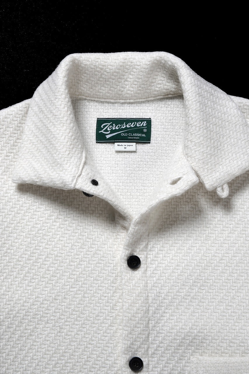 N/07 OPEN COLLAR L/S SHIRT / FRENCH CARZE (WHITE) - Image 7