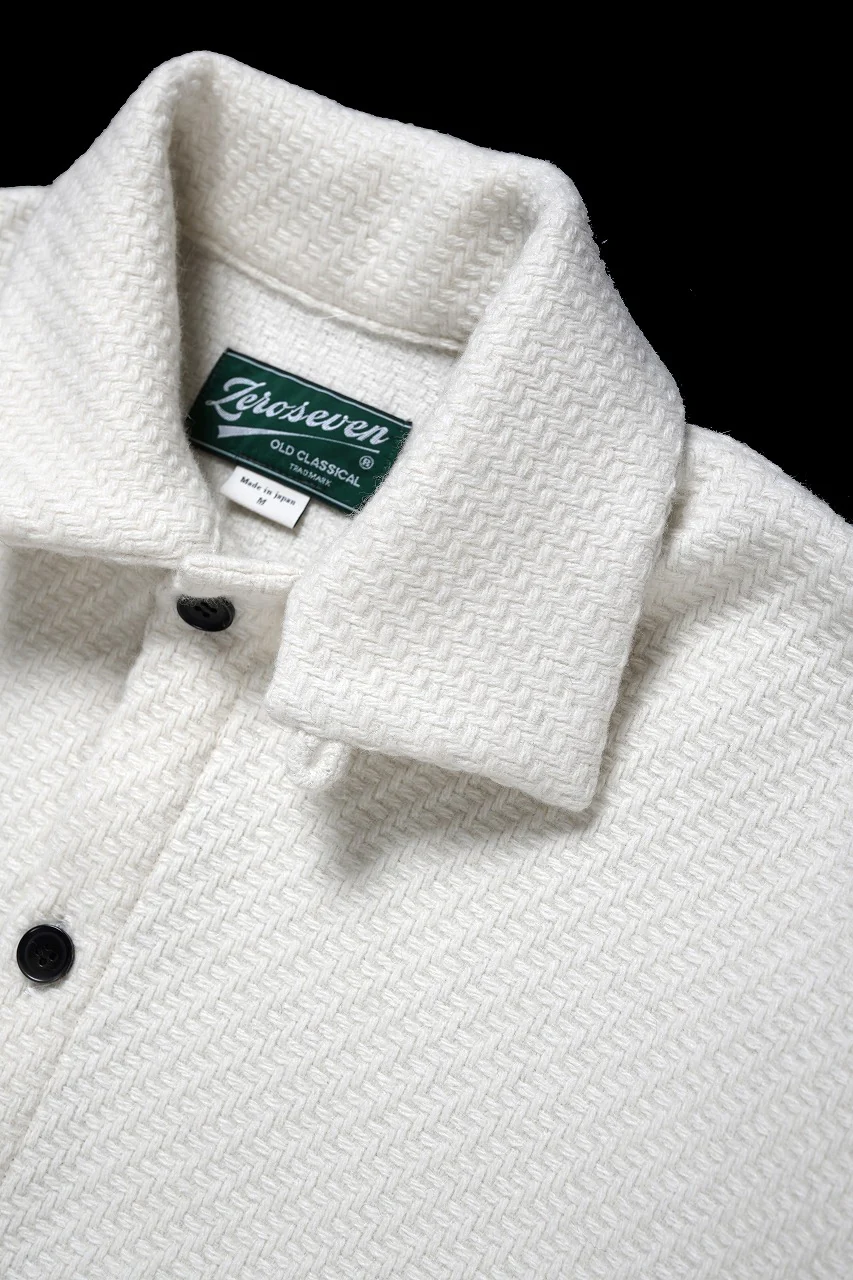 N/07 OPEN COLLAR L/S SHIRT / FRENCH CARZE (WHITE) - Image 8