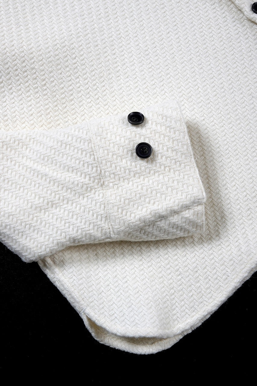 N/07 OPEN COLLAR L/S SHIRT / FRENCH CARZE (WHITE) - Image 9