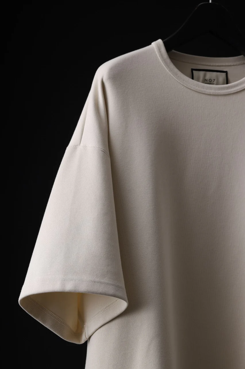 N/07 OVERSIZE TOP / RIBBED CARDBOARD KNIT JERSEY (WHITE) - Image 13