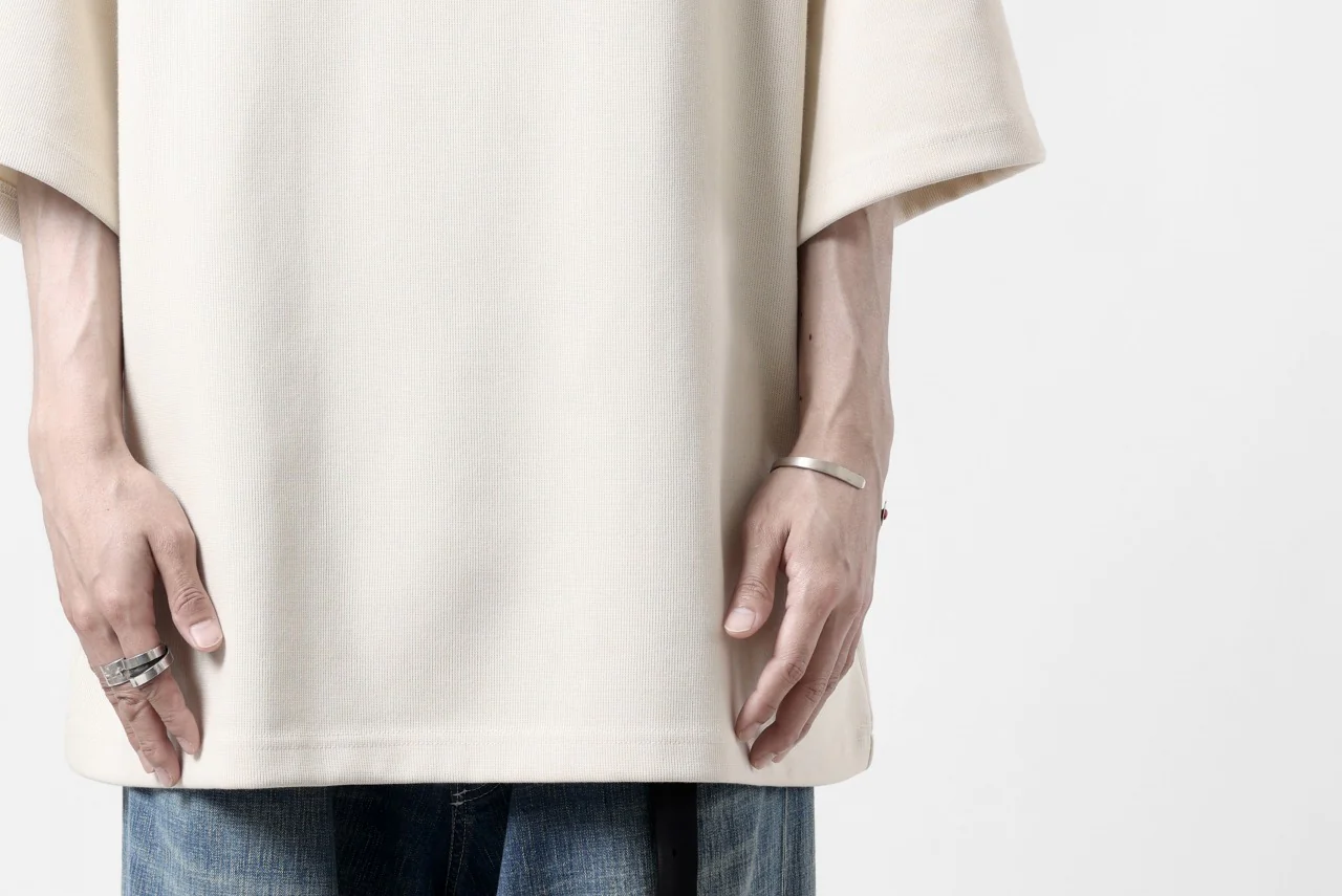 N/07 OVERSIZE TOP / RIBBED CARDBOARD KNIT JERSEY (WHITE) - Image 35