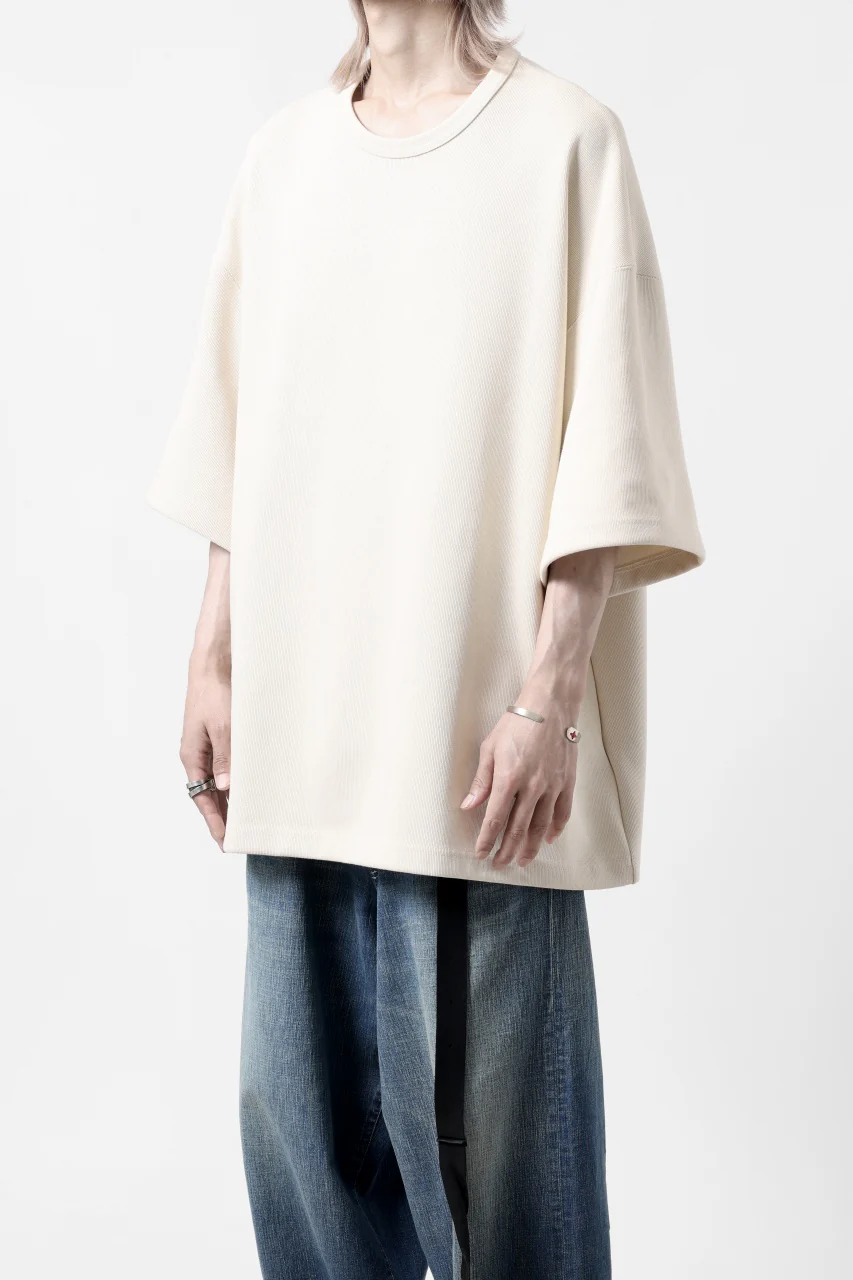 N/07 OVERSIZE TOP / RIBBED CARDBOARD KNIT JERSEY (WHITE) - Image 5