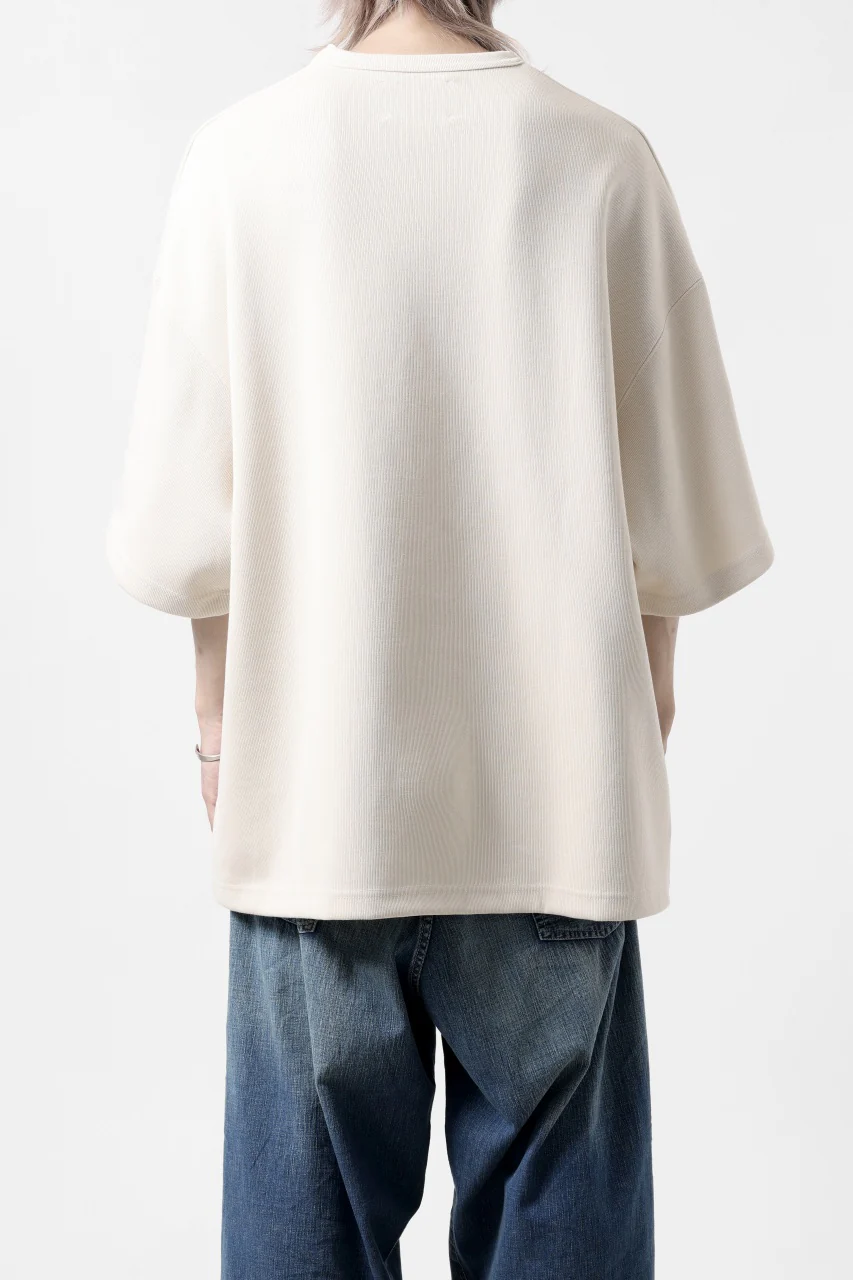 N/07 OVERSIZE TOP / RIBBED CARDBOARD KNIT JERSEY (WHITE) - Image 7