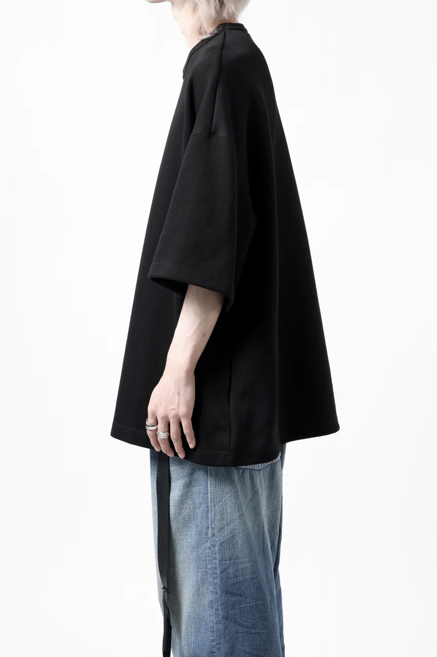 N/07 OVERSIZE TOP / RIBBED CARDBOARD KNIT JERSEY (BLACK) - Image 19