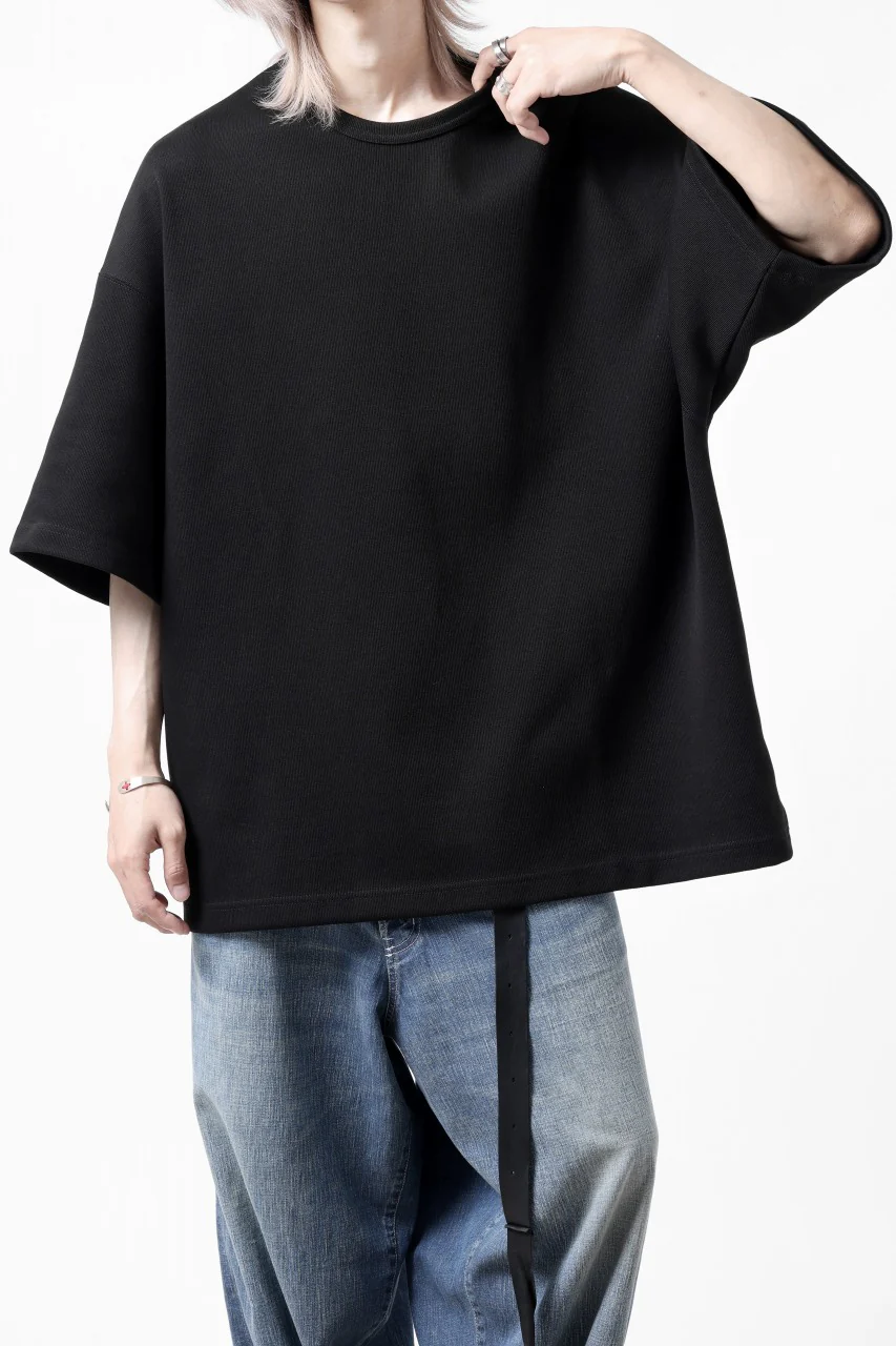 N/07 OVERSIZE TOP / RIBBED CARDBOARD KNIT JERSEY (BLACK) - Image 22