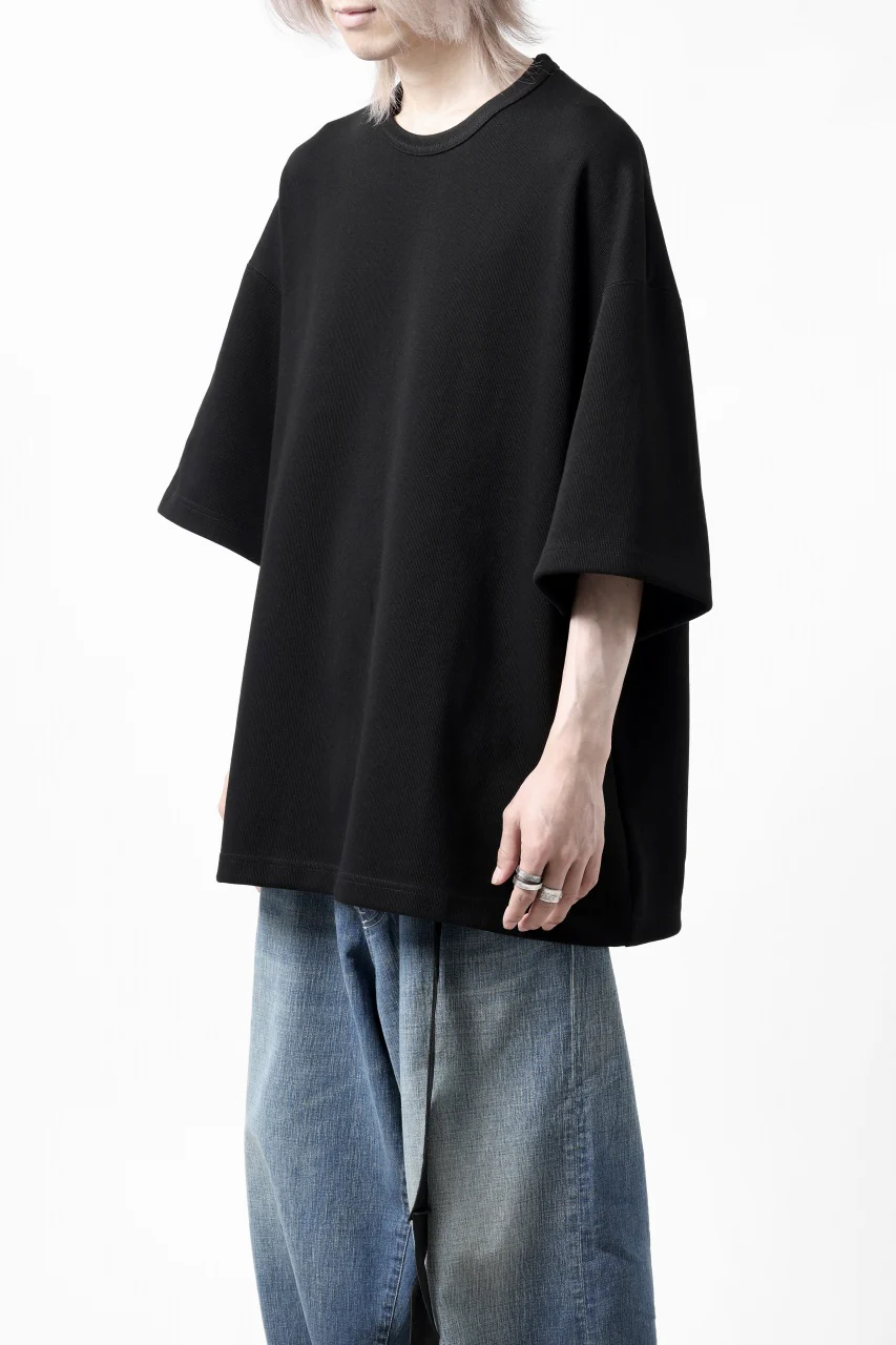 N/07 OVERSIZE TOP / RIBBED CARDBOARD KNIT JERSEY (BLACK) - Image 5