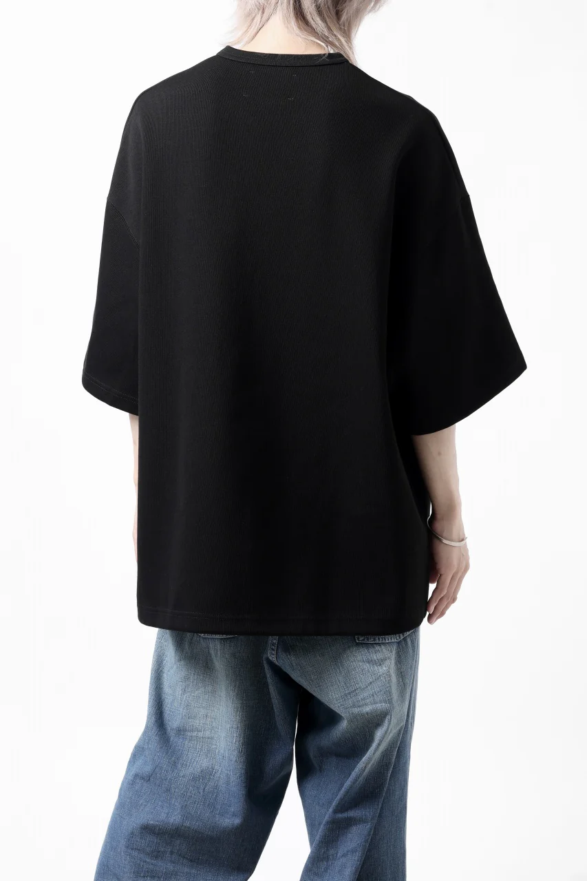 N/07 OVERSIZE TOP / RIBBED CARDBOARD KNIT JERSEY (BLACK) - Image 7