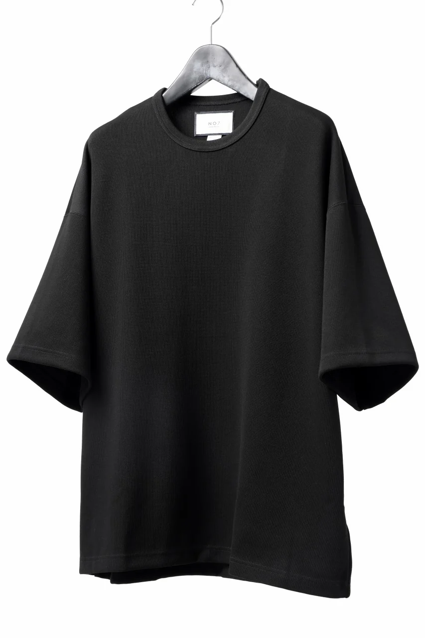 N/07 OVERSIZE TOP / RIBBED CARDBOARD KNIT JERSEY (BLACK) - Image 8