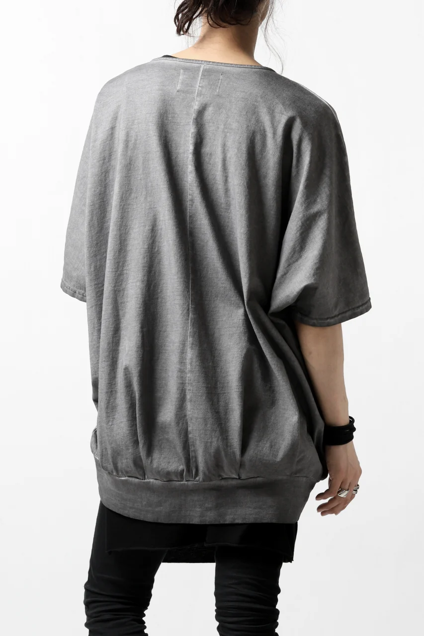 N/07 OVERFIT DOLMAN T-SHIRT / DYED JERSEY (INK BLACK) - Image 12