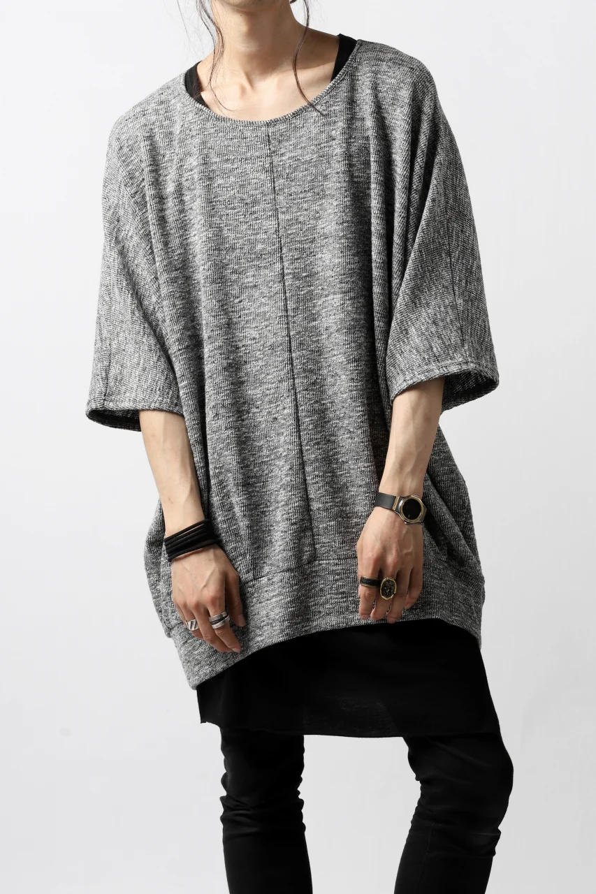 N/07 OVERFIT DOLMAN T-SHIRT / MERANGE TWEEDY (SHERBET GREY) - Image 10