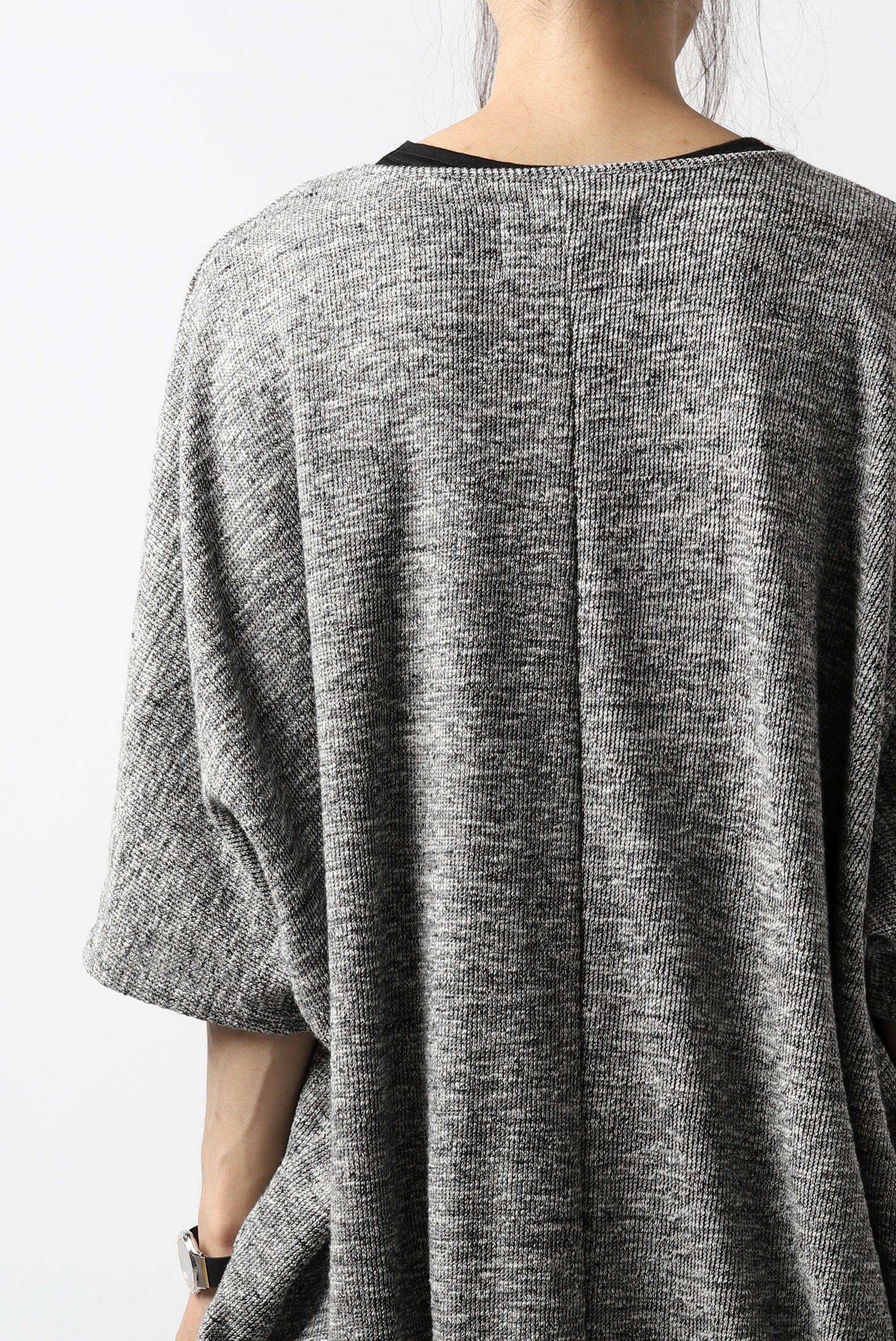 N/07 OVERFIT DOLMAN T-SHIRT / MERANGE TWEEDY (SHERBET GREY) - Image 12