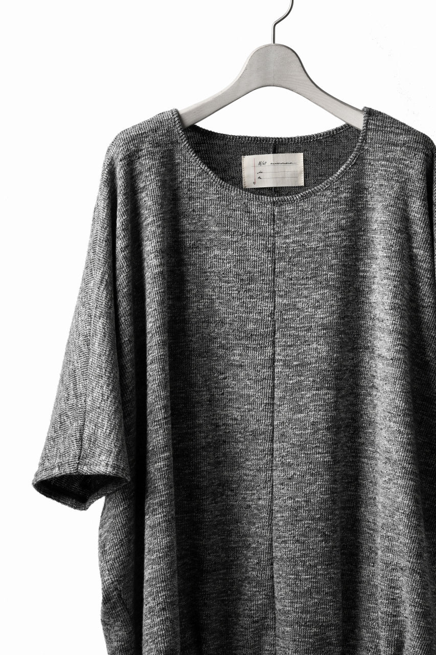 N/07 OVERFIT DOLMAN T-SHIRT / MERANGE TWEEDY (SHERBET GREY) - Image 14